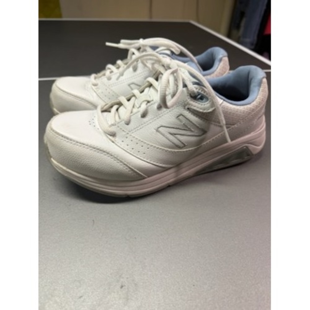 New Balance 928v3 White Light Blue Leather Walking Shoes WW928WB3 Womens 7.5 D